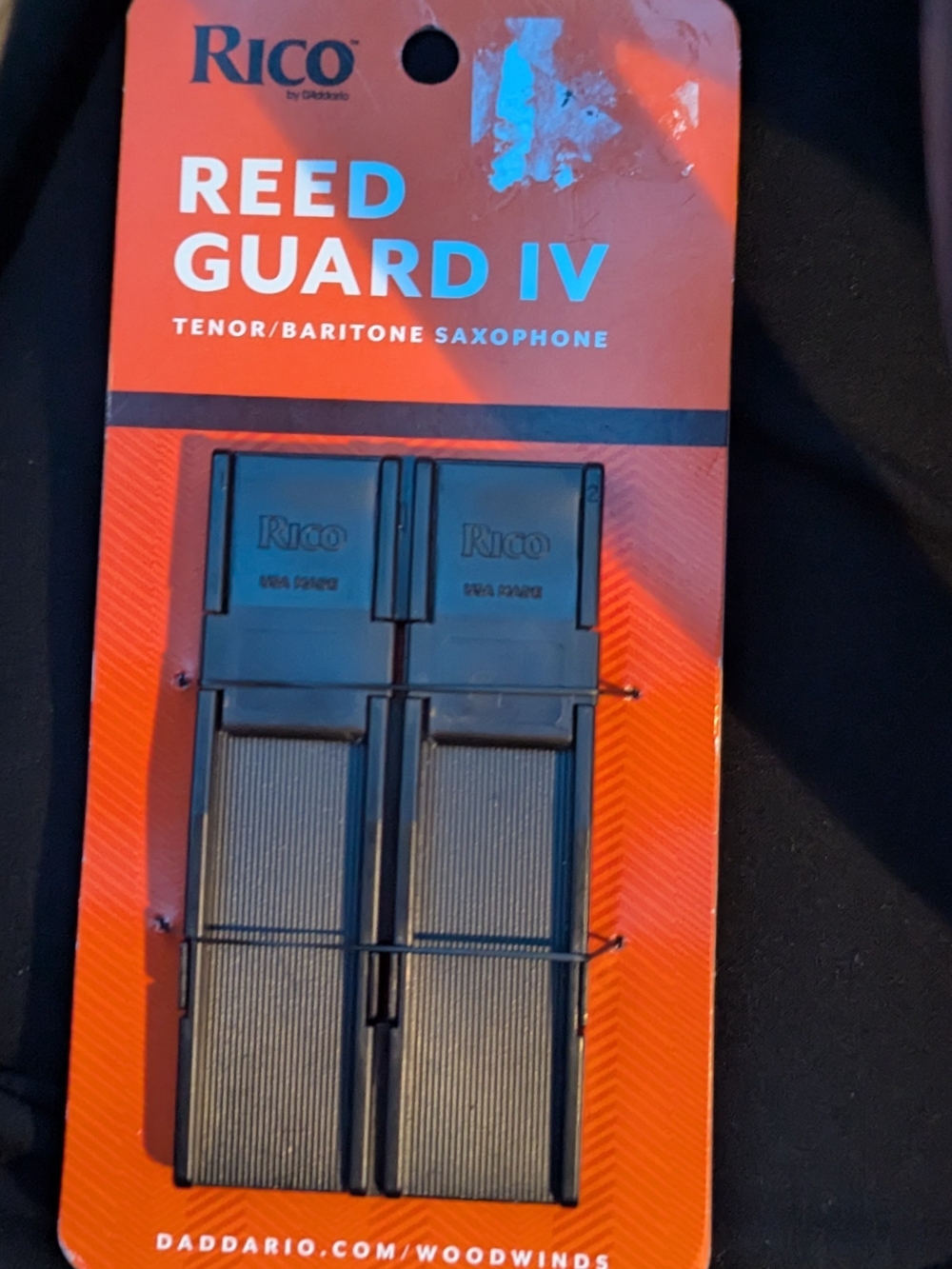 Rico Reed Guard IV Reed Case for Tenor/Baritone Saxophone - Black